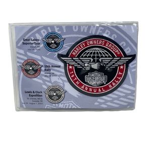 Vintage 2002 Harley Owners Group Set Of 4 Patches NWOT